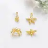 Venta al por mayor de fábrica los más vendidos accesorios de joyería coreana metal pequeño colgante de animal diy pulsera collar pendientes colgante