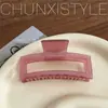 Corea del Sur Pinza Grande de Acrílico Larga Cuadrada para el Cabello de Mujer Cantidad Múltiples Discos Pinza Fija para el Cabello Nuevo 2024 Pinza de Tiburón