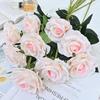 75cm única montanha de neve rosa casamento estrada chumbo casa sala estar arranjo de flores sentir simulação europeia única rosa