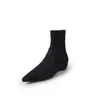 Botas Femininas Fofas Elásticas com Aumento de Altura Oculto, Novo Estilo Bico Fino Zíper Traseiro Salto Médio Estilo Coreano Botas Individuais Botas Femininas Elásticas de Cano Curto