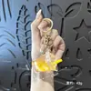 Copo de Bebida Gelada com Frutas Chaveiro com Efeito Óleo Boneco Flutuante em Acrílico Acessório para Bolsa de Menina Pequeno Presente