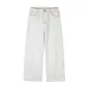 Calça Jeans Yidao Vintage 26 Primavera Novo Estilo Retro Americano com Costura Visível, Unissex Solta Reta de Perna Larga Versátil Longa