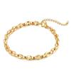 Pulsera Geométrica de Acero Inoxidable Sencilla y de Moda Cadena de Extensión para Collar de Grano de Café Unisex Versátil de Acero de Titanio
