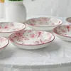 Juego de Platos para Boda en Casa, Regalo de Año Nuevo para Recién Casados, Estilo Pastoral, Vajilla Festiva de Año Nuevo de Aspecto Elegante