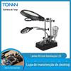 Fábrica por atacado 16129-C com luz LED com plugue, placa de circuito, trabalho de reparo, lupa de mesa por lote