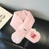Cachecol Infantil Inverno Algodão Tecido de Bebê Ursinho Cartoon Quente e à Prova de Frio Espessado Cachecol para Menino e Menina Cachecol Cruzado