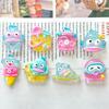 Pez payaso de playa luminoso de dibujos animados explosivos accesorios de resina funda de teléfono DIY pegamento de crema cargador carcasa protectora cabello