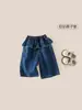 Pantalones vaqueros para niña, nuevo estilo coreano de otoño, pantalones de pierna ancha con cintura fruncida, diseño de lunares, pantalones largos holgados para bebés