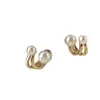 Brincos de Pérola Transfronteiriços Femininos de Nicho High-end Brincos Studs de Verão Brincos Vintage de Nicho Acessórios de Argola de Orelha de Luxo Leve Atacado