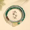 Nueva Pulsera de Malaquita y Citrino estilo chino para mujer, nicho, sentido de alta gama, caracol herradura, perla de agua dulce, joyería