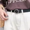 Cinto sem furos, acessório versátil de verão para jeans e calças, preto, simples, estiloso, retrô, cinto estilo student ins