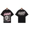 Marca de Moda Europeia e Americana Transfronteiriça High Street Nova Estampa de Letras Casual Solta Manga Curta Gola Redonda Camiseta Moda Marca Masculina e Feminina