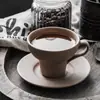 Fabricantes de origen taza personalizada de gres vintage taza para latte par de tazas para pareja taza de café estilo ns taza de café de cerámica platillo para taza de café
