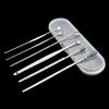 Furo de orelha de aço inoxidável 6 peças set ear scoop 5 piece set ear scoop espiral spring ear scoop set ear picking tool
