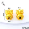 Colgante de Campana Duradero y que No se Desvanece que Atrae Riqueza y Buena Fortuna, Colgante Pequeño Chapado en Oro con Cabeza de Tigre y Lazo, Accesorios Chapados en Oro para DIY