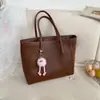 Bolsa Simples para o Início do Outono 2026 Cor Sólida Retrô Grande Capacidade Nova Bolsa de Ombro Texturizada Bolsa de Braço para Mulheres