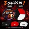Paleta de Pintura Corporal Temática de Calabaza de Halloween KineShineX en Rojo, Negro y Blanco para Fiesta de Cosplay