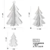 Guirnalda Creativa de 10 Árboles de Navidad de Papel 3D Cadena de Adornos Navideños Decoraciones Colgantes para Fiestas Suministros para Decoración de Pared y Techo