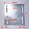 Piezas empotradas galvanizadas placa de acero muro cortina accesorios placa de acero placa de hierro con agujero redondo colgadores de mármol