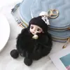 Boneca de Pelúcia Imitação de Coelho para Dormir do Fabricante Chaveiro Fofo Adorável Bebê Dormindo Pingente de Bolsa Pequeno Presente