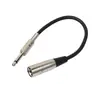 En stock BK2005KM negro 0.3 m mono 6.35 macho a XLR cannon macho cable de micrófono