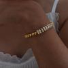 Pulsera de Rodajas y Perlas con Diseño Exagerado Elegante Estilo Lujo Ligero Moda Tendencia Acero de Titanio Nicho Artesanías Elegantes