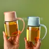 Jarra de aceite de garbanzo de vidrio con apertura y cierre automáticos, para cocina doméstica, sin colgar, sellada, a prueba de fugas, gran capacidad