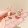 Pendientes Versátiles para el Día a Día Pendientes de Aro Pequeños con Perla en Forma de C Lujo Ligero Gama Alta Estilo Ins Estilo Coreano de Nicho Pendientes Elegantes Venta al por Mayor