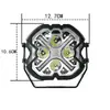 Adecuado para Jeep Wrangler Foco para pilar A de 4.7 pulgadas, luz de cuchilla de hacha de guerra tipo X, luz auxiliar todoterreno LED, luz antiniebla