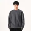 Roupas Masculinas Fengshe / Moletom Pesado 360g com Design Listrado Estiloso, Manga Longa Primavera e Outono com Estampa de Borracha 3D, Top Masculino