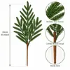 Rama Única de Pino de Norfolk Simulada de 3 Puntas 5 Puntas Rama Única Agujas de Pino Suaves de Goma Enrolladas a Mano Adecuadas para Decoración del Hogar Festival de Navidad