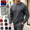 Nueva sudadera con cuello redondo, color liso, estilo americano, para otoño e invierno, peso pesado, simple, hip-hop, casual, para ir al trabajo, relajada, versátil