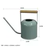 Regadera de Acero Inoxidable 201, Regadera Doméstica de 1L con Mango de Madera, Regadera de Jardín con Caño Largo, Regadera de Estilo Nórdico