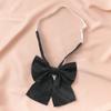Gravata preta sem nó feminina JK estilo japonês gravata borboleta estilo universitário DK masculino preguiçoso zíper vestido camisa acessórios