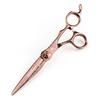 Tijeras de peluquería de Damasco de acero color Neipson de 6.0 pulgadas, color bronce dorado, tijeras de barbero, tijeras de dientes, tijeras de entresacar