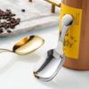 Cuchara de Acero Inoxidable 304 de Mango Corto Cuchara Creativa para Granos de Café Mini Pala para Té de Cabeza Cuadrada Cuchara para Té Cuchara Linda para Postre