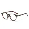 Montura de gafas de moda TR personalizada de 1952 moda coreana para miopía hombres y mujeres 8655 ovalada lisa espejo plano anti-luz azul