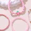 Pulsera Europea y Americana Transfronteriza para Niños Mariposa Fresa Cerámica Suave Cuentas de Arroz Pulsera de Cristal Traje Conjunto Mult piezas para Niñas Joyería de Mano