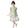 Vestido Cheongsam de Verão para Meninas 2026 Novo Estilo Vestido Tradicional Chinês Infantil para Meninas Mais Velhas Verão Hanfu