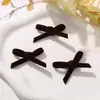Otoño e Invierno Retro Versátil Hecho a Mano Terciopelo Lazo DIY Pasador Clip de una Palabra Decoración de Caja de Regalo Zapatos y Calcetines Accesorios para el Cabello Accesorios
