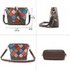 Bolso de Mujer de Costura Nueva Transfronterizo Bolso Tote Cuero Genuino Bolso Pequeño Simple Piel de Vaca Diamante Bohemio Bolso de Hombro Cruzado