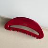 Grampo de cabelo de acetato vermelho de alta qualidade elegante grampo de cabelo grande colher traseira feminina updo tubarão clipe de ano novo acessórios para o cabelo