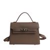 Bolsa Kelly de Mão da Moda para Mulheres Verão 2025 Nova Bolsa Elegante de Alto Valor com Alça Única Transversal Bolsa Quadrada Pequena para o Dia a Dia