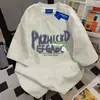 Camisetas Tie-Dye de Manga Curta Estilo Retrô Americano para Homens e Mulheres, Estilo Quente de Verão 2025, Efeito Emagrecedor, Gola Redonda, Tops para Casal