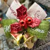 Fita Multicolorida Feita à Mão Sino de Natal Laço Decoração Fita Fita Fio Dourado Pingente Halloween Acessórios de Presente