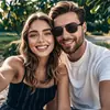 Óculos de Tradução Inteligente Ai Mais Vendidos, Multifuncionais, Adequados para Dirigir, Conversar e Ouvir Música, com Armações de Metal e Múltiplas Opções para Escolher