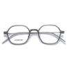 1013 Armazón de Gafas Artístico Japonés Cara Pequeña Poligonal Ultraligero Acero Plástico Patilla de Titanio Armazón para Gafas de Alta Miopía para Hombres y Mujeres