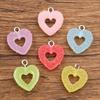5 cores aleatórias DIY resina acrílica acessórios amor estrela de cinco pontas urso redondo pingente ornamentos