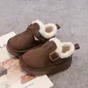Zapatos de Algodón para Niñas Nuevos 2026 Otoño/Invierno Niños Niñas Felpa Plus Medianos/Grandes Niños Niñas Pequeñas Zapatos de Algodón Gruesos Cálidos