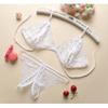 1112 lencería sexy sexy transparente de encaje de tres puntos sujetador puro deseo tanga ultrafino traje de cama provocativo